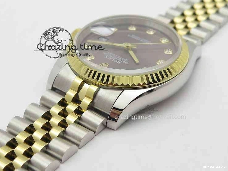 0510 DateJust 116234 SS YG BP Best Edition Gray Dial Diam Markers On SS YG Bracelet SA ZipUp 3745
